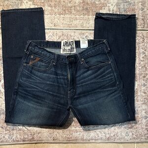 Ariat Men's Slim Straight Jeans - Deep Indigo 36x32